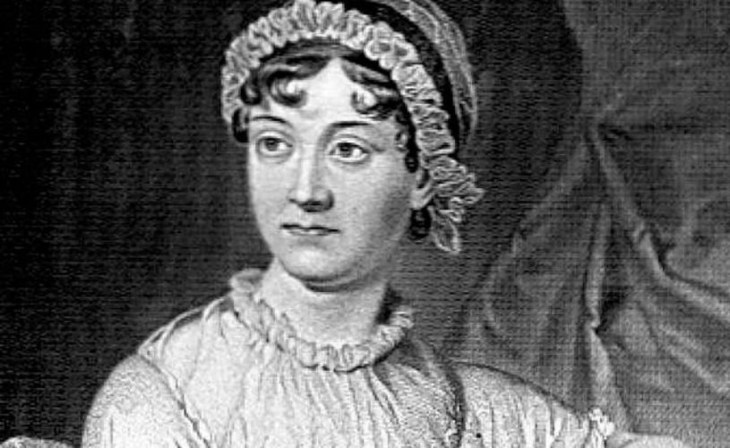Jane Austen black and white portrait